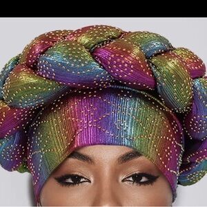 Colorful Beaded Headwrap